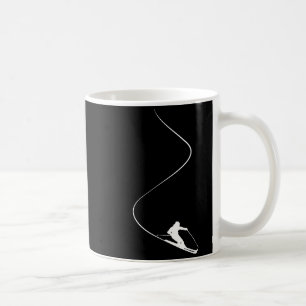 Skidåkning vinter sporter skidälskare skidåkare  kaffemugg