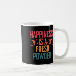 Skidåkning Vintersport Lycka Är Färsk Pulver  Kaffemugg