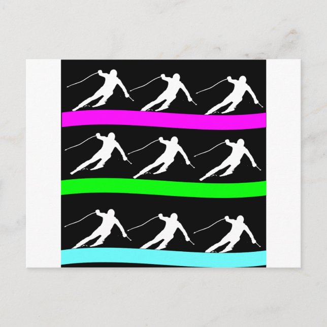 skidåkning vykort (Framsida)