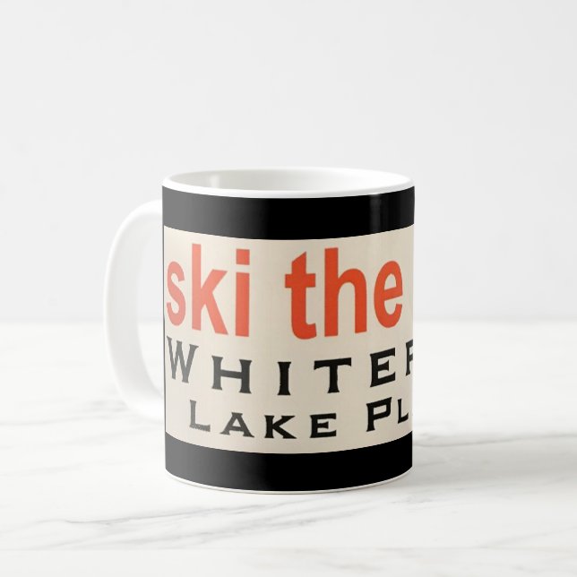 Skidåkning Whiteface Lake Placid Kaffemugg (Framsida vänster)