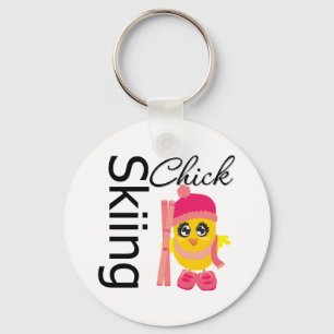 Skidåkningchick Nyckelring