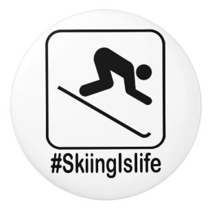 Skidåkningen är liv! knopp