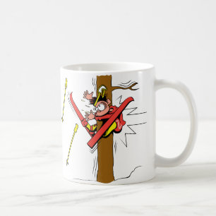 Skidåkningolycka Kaffemugg