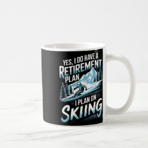 Skidåknings pensionsplan Humor Design Skidåkare Ro Kaffemugg