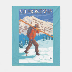 Skidar bärande snö för skieren - Montana Fleecefilt