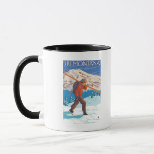 Skidar bärande snö för skieren - Montana Mugg