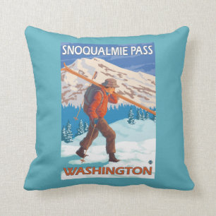 Skidar bärande snö för skieren - Snoqualmie Kudde