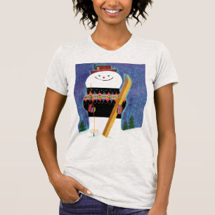 Skidar för snögubbe t-shirt