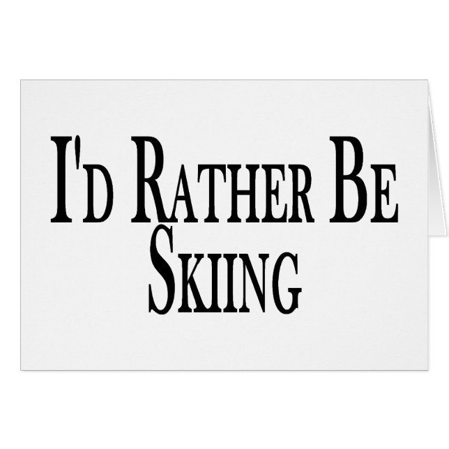 Skidar ganska hälsningskort (Framsidan Horizontal)