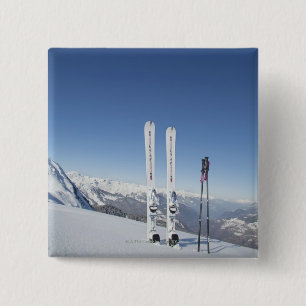 Skidar och skidar Poles Knapp