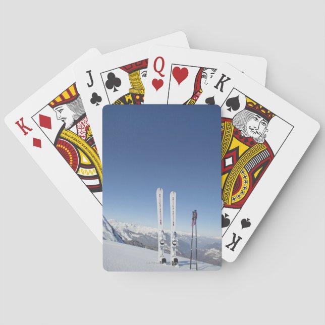 Skidar och skidar Poles Spel Kort (Baksidan)