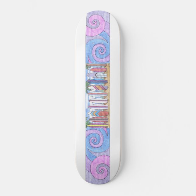 Skidbräda Mini Skateboard Bräda 18,5 Cm (Framsida)