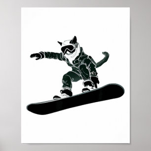Skidbrillor för rolig skidåkning och snowboard poster