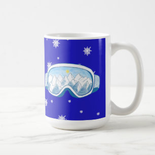 Skidbrillor Snöflinga Dans Kaffemugg