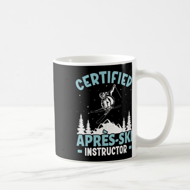Skidcertifierad Efter-ski-instruktör Lustig skidåk Kaffemugg (Höger)