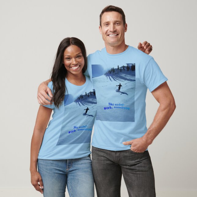 skiddag, arbete, morgonskjorta tee (Unisex)