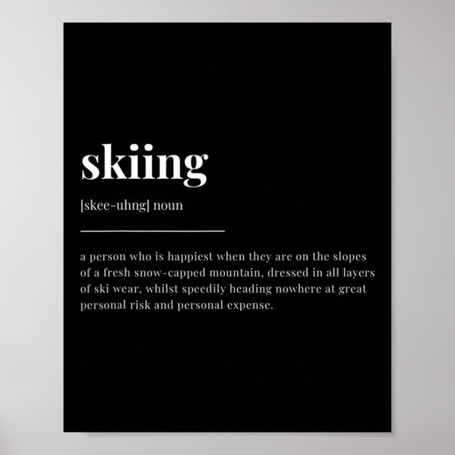 Skiddefinition Ordbok Design  Poster (Framsidan)