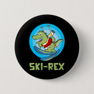 Skidförande barn Ski-rex Rolig Dino Småbarn Rolig Knapp