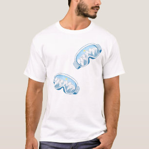 Skidglasögon Illustration T Shirt