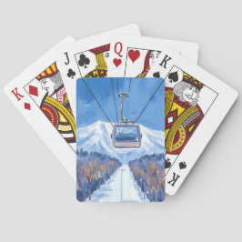 Skidgondol Snöberg Akvarell Casinokort