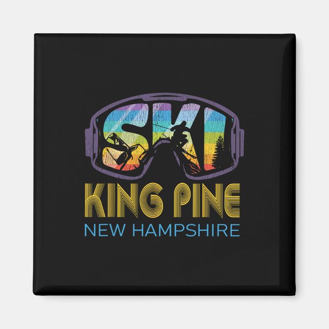 Skidkung Pine New Hampshire skidsemester  Magnet (Framsidan)