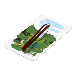 Skidlandskap Magnet