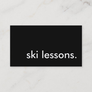 skidlektioner. visitkort