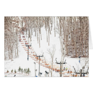 Skidlift Hälsningskort