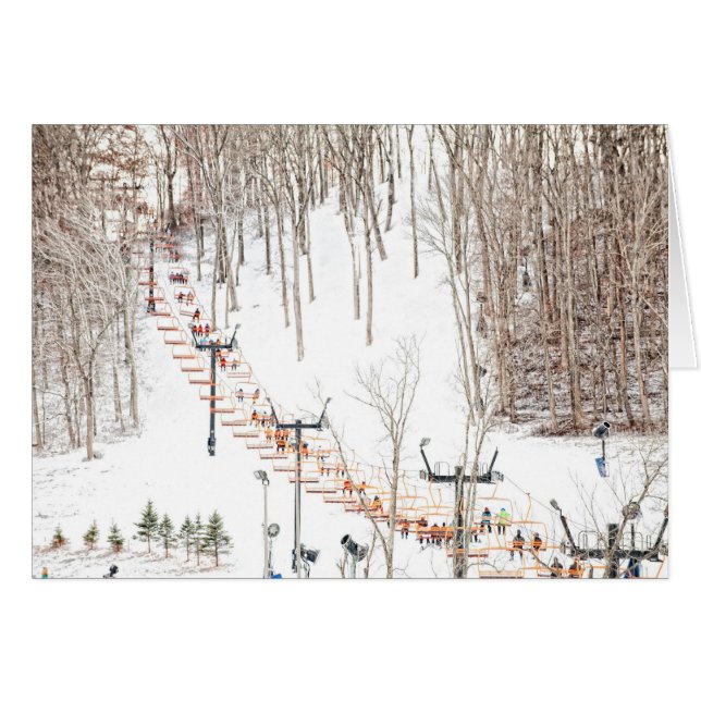 Skidlift Hälsningskort (Framsidan Horizontal)