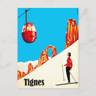 Skidlift i Tignes, Frankrike Vykort
