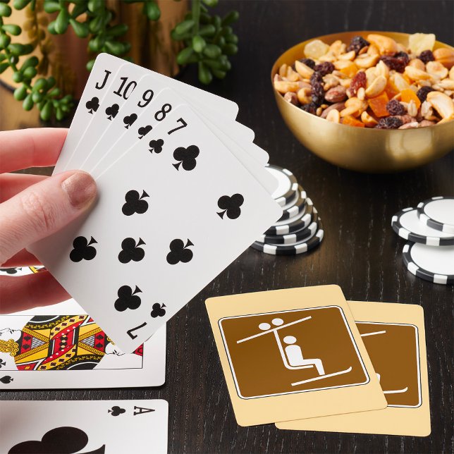 Skidliftssymbol Rustik Vintersportikon Casinokort (Skapare uppladdad)