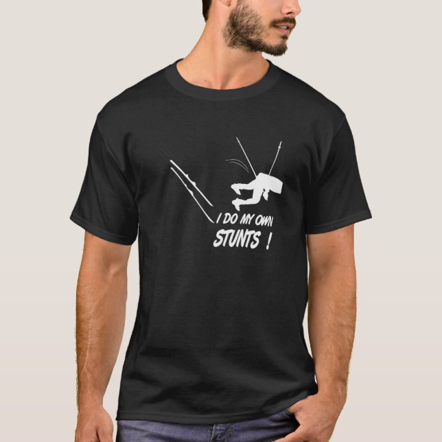 Skidolycka ord snö vintersport t shirt (Framsida)