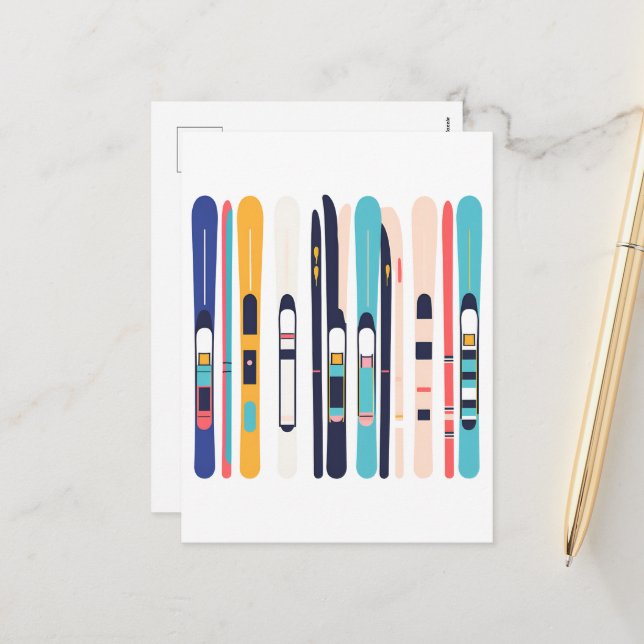 Skidor Helg Vykort (Fram/Back In Situ)