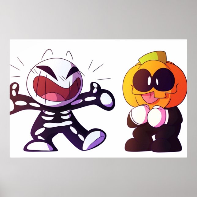 Skidor och Pump söt Poster (Framsidan)