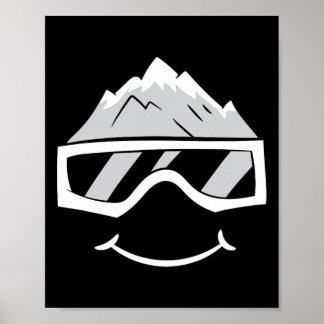 Skidor Snowboard Skidglasögon Snö Vintersport Skid Poster