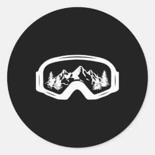 Skidor Snowboard Skidglasögon Snö Vintersporter Sk Runt Klistermärke