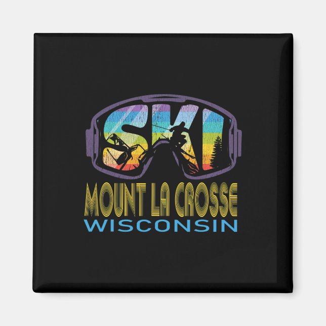Skidort La Crosse Wisconsin skidsemester  Magnet (Framsidan)