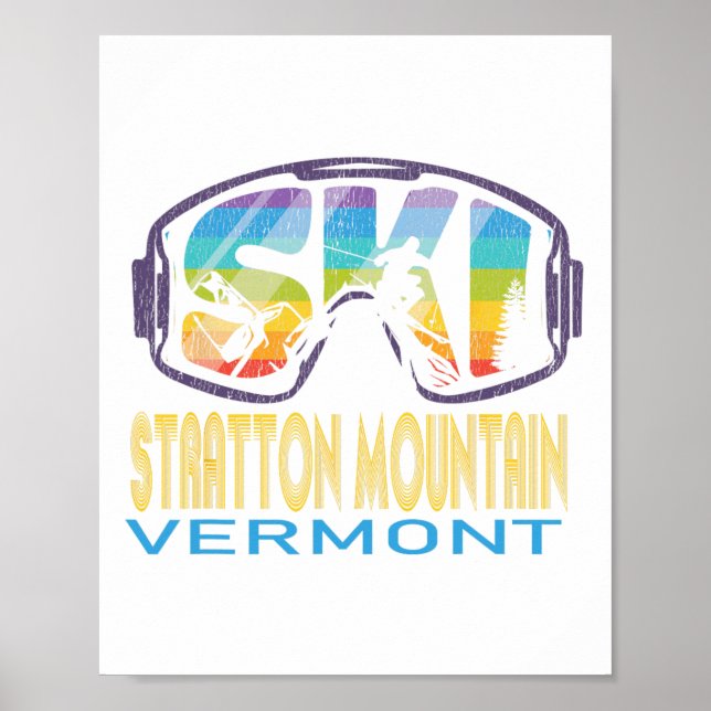 Skidort Stratton Mountain Vermont skidresa  Poster (Framsidan)