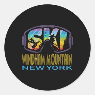 Skidort Windham Mountain New York skidagar  Runt Klistermärke