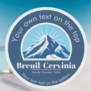 Skidorten Breuil-Cervinia Italien Klistermärken