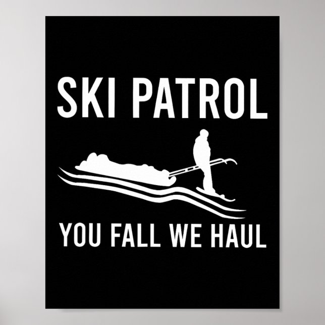 Skidpatrull Du Faller Vi Drar  Poster (Framsidan)