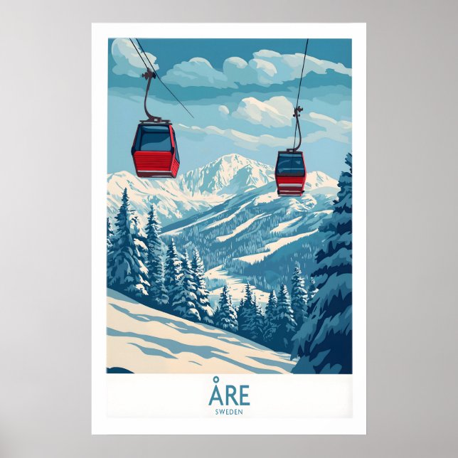 Skidposter Åre Sverige 1 Poster (Framsidan)