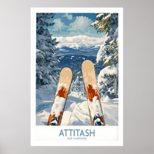Skidposter Attitash New Hampshire 1 Poster
