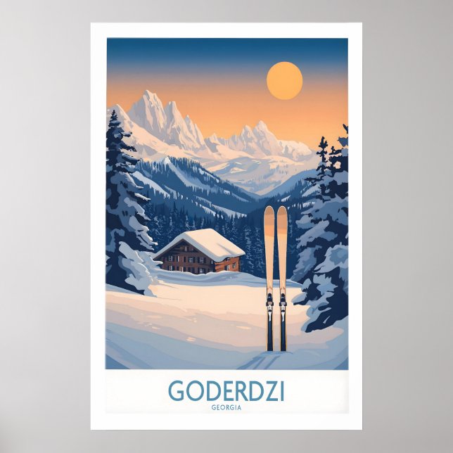Skidposter Goderdzi Georgien 1 Poster (Framsidan)