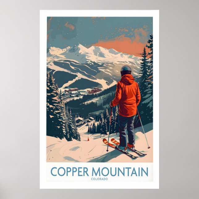 Skidposter Kopparbergsväggkonst Vintersporter Poster (Framsidan)