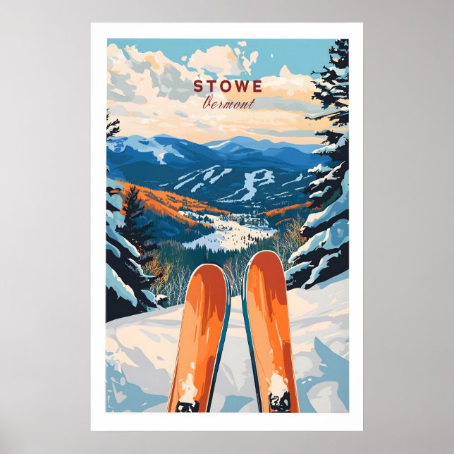 Skidposter Stowe Vermont 1 Poster (Framsidan)