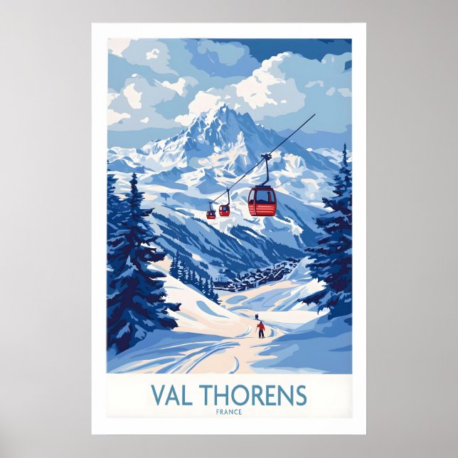 Skidposter Val Thorens 1 Poster (Framsidan)