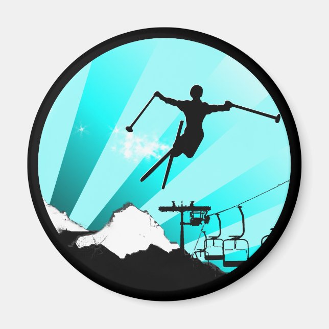 skidpulverspår magnet (Framsidan)