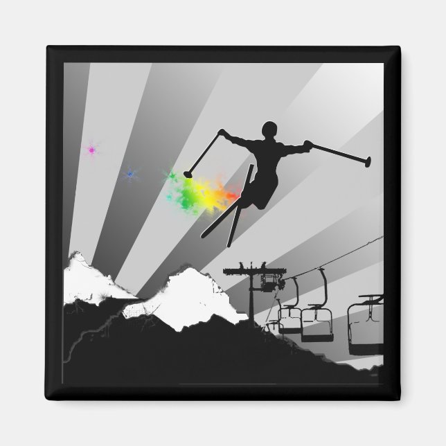 skidpulverspår magnet (Framsidan)