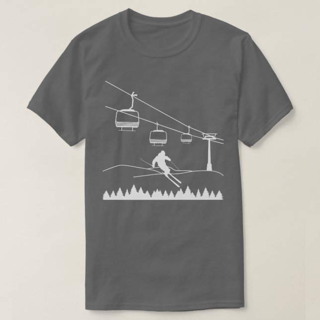 skidskidåkare i snö för snö i m t shirt (Design framsida)